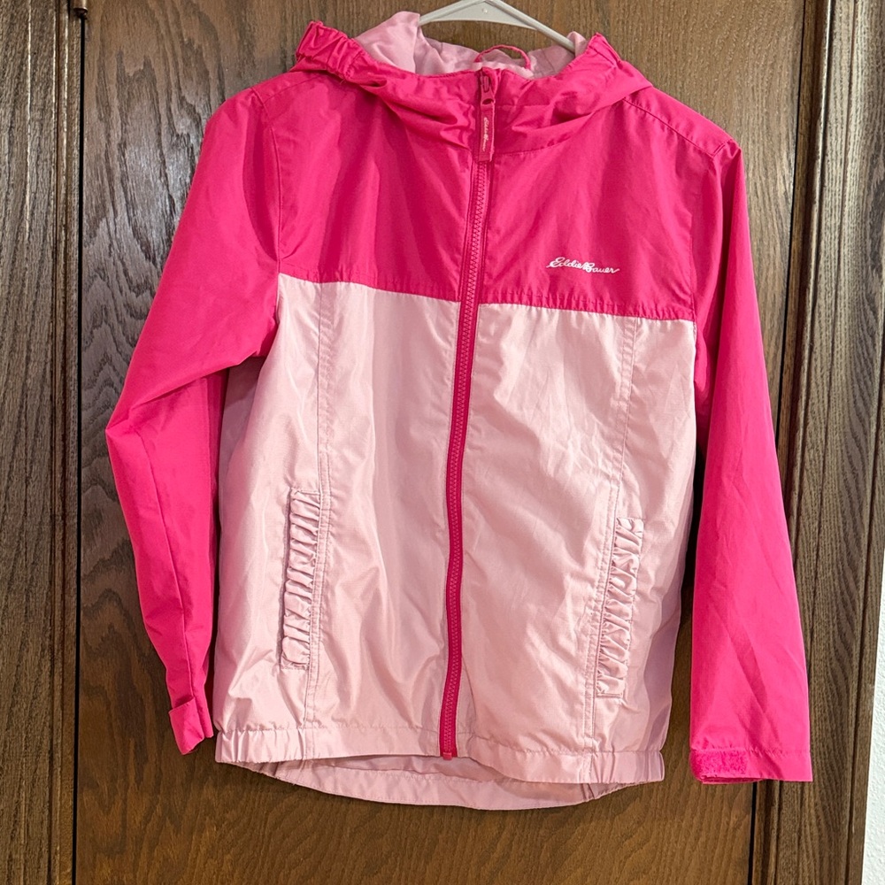 Eddie Bauer Two-Tone Pink Hooded Jacket